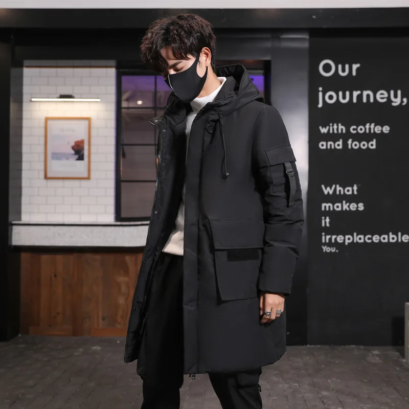 Liketkit Мужская зимняя одежда 2019 однотонная Повседневная парка с капюшоном мужские