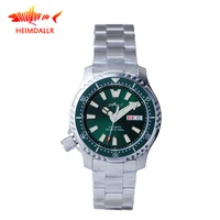 heimdallr 316 steel mens diver watch 41mm black dial sapphire glass 200m waterproof nh36a automatic movement mechanical watch