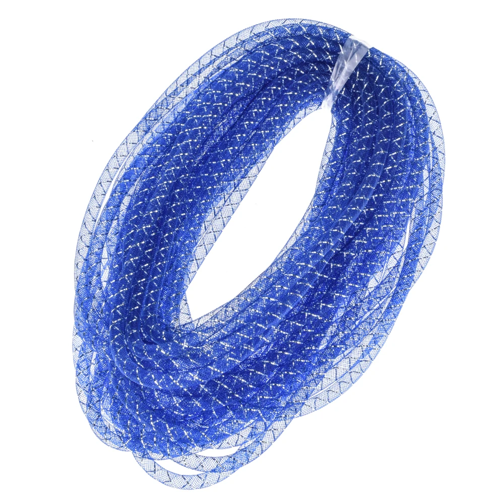 Сетчатый шнур диаметром 8 мм трубка для браслета разноцветная пластиковая