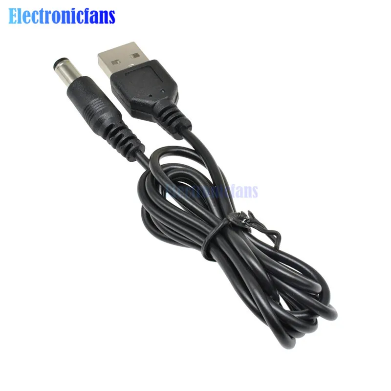USB 2 0 к DC 5 мм x2.1мм 5.5X2. 1 8 м кабель линии электропередач MCU источник питания |