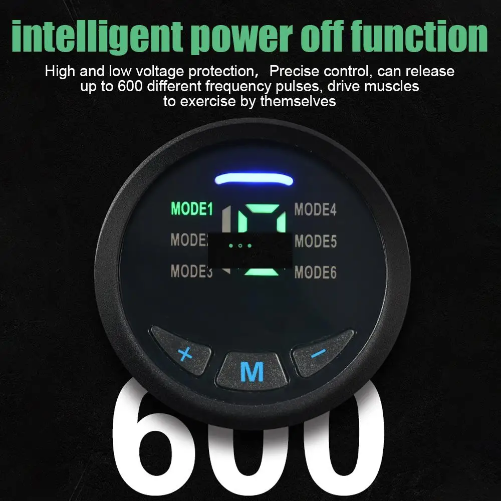 

6 modes Abdominal Muscle Stimulator Abs Electrostimulation Intelligent Trainer Home Gym Muscles Trainer USB Charged