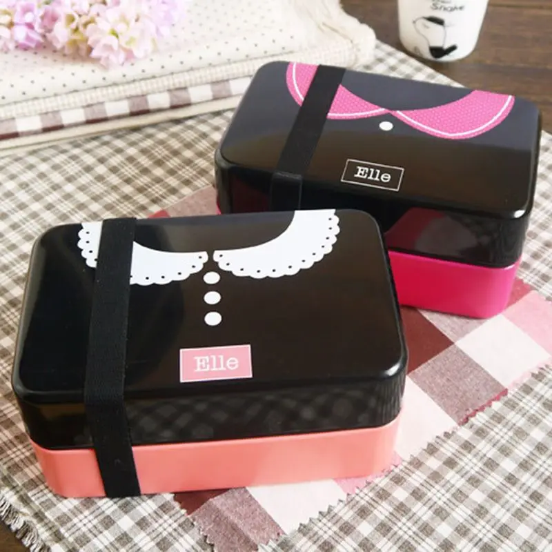 730 мл галстук Ланч-бокс Bento коробка для девочек леди детей суши Ланчбокс пищевой