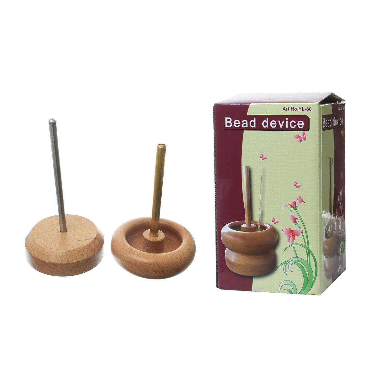 

1 Set Manual Wood Bead Spinner String Seed Beads Quickly Tools Wooden Crafts Bead String Loader Durable Portable Jewelry Making