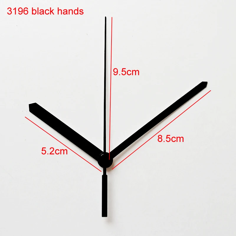 

SKP Shaft Clock Hands 3196#black (just hands) Metal Aluminum DIY Quartz Clock Accessory High quality DIY Clock kits