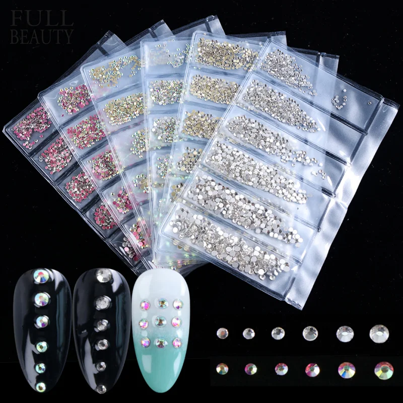 Блестящие аксессуары для дизайна ногтей разные размеры|Стразы и украшения| |
