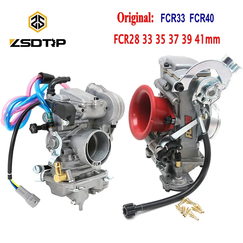 ZSDTRP FCR28 31 33 35 37 39 40 41 мм Keihin Карбюратор FCR FCR39 для CRF450/650 FS450 Husqvarna450 гоночный мотор добавить мощность 30%