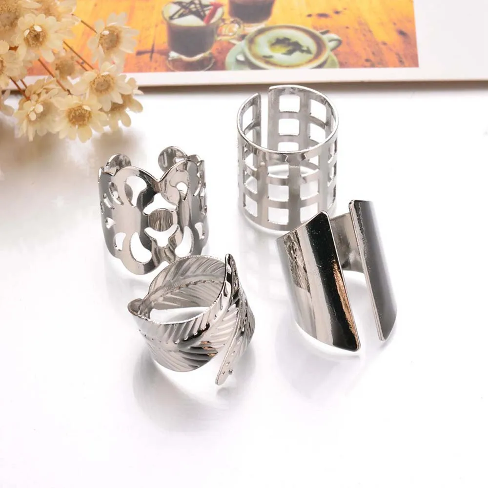 3/4 шт./компл. Винтаж модные золотые Цвет листья большой Размеры Тарельчатая