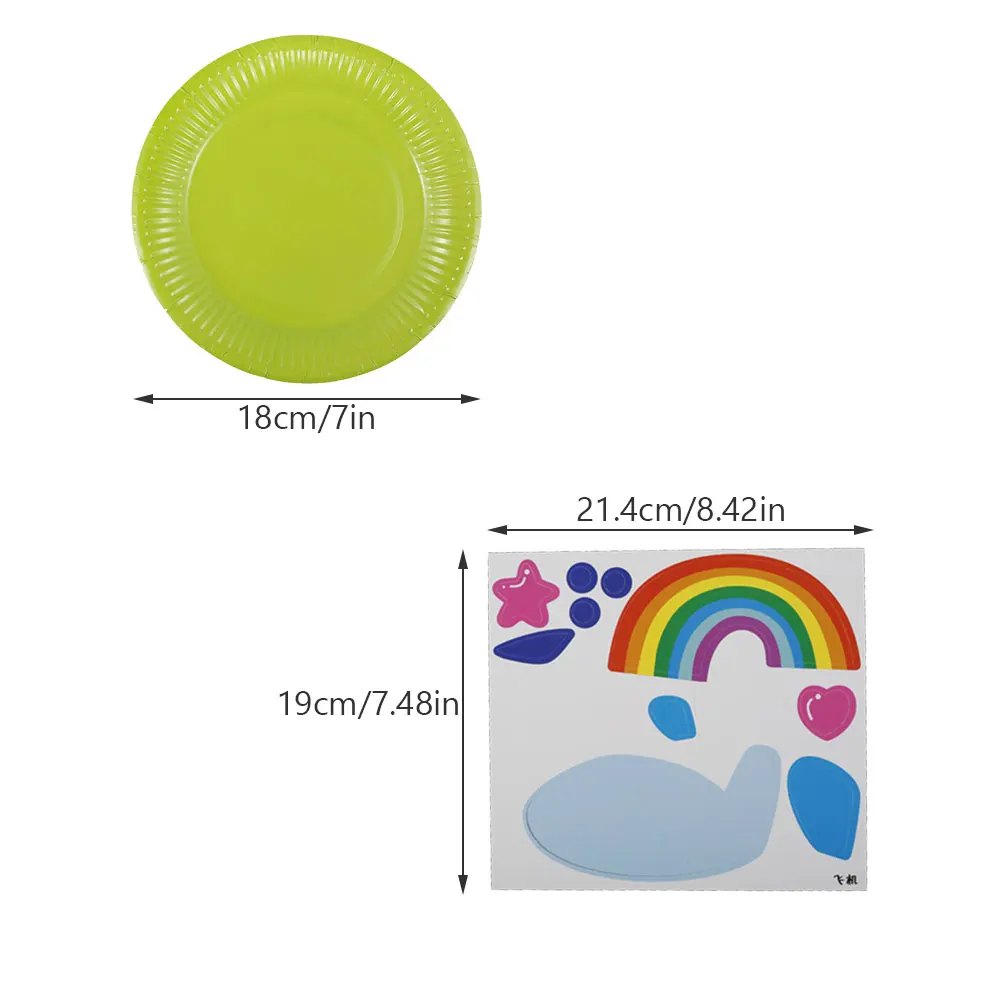 

Paper Plate Craft Art Kits Animal Paper Plate Sticker Creative Toddler Fun Games DIY Preschool Learning Toys Kids Children Gifts