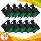 10PK 9 мм кассета для DYMO D1 лента 40919 этикетка лента черный на зеленый принтер лента 40919 для производитель Этикеток DYMO LabelManager 160 280
