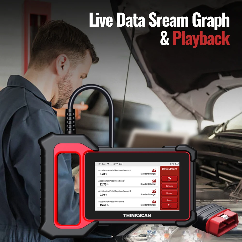 Сканер THINKCAR Thinkscan Plus S2 OBD2 профессиональный диагностический инструмент для