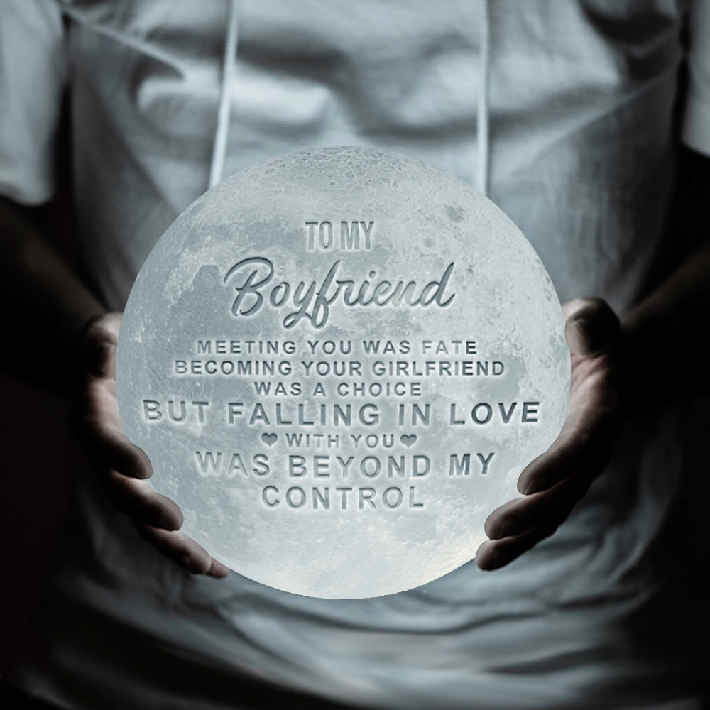 3D Принт 15 см луна лампа красочное изменение сенсорный Usb светодиодный ночник