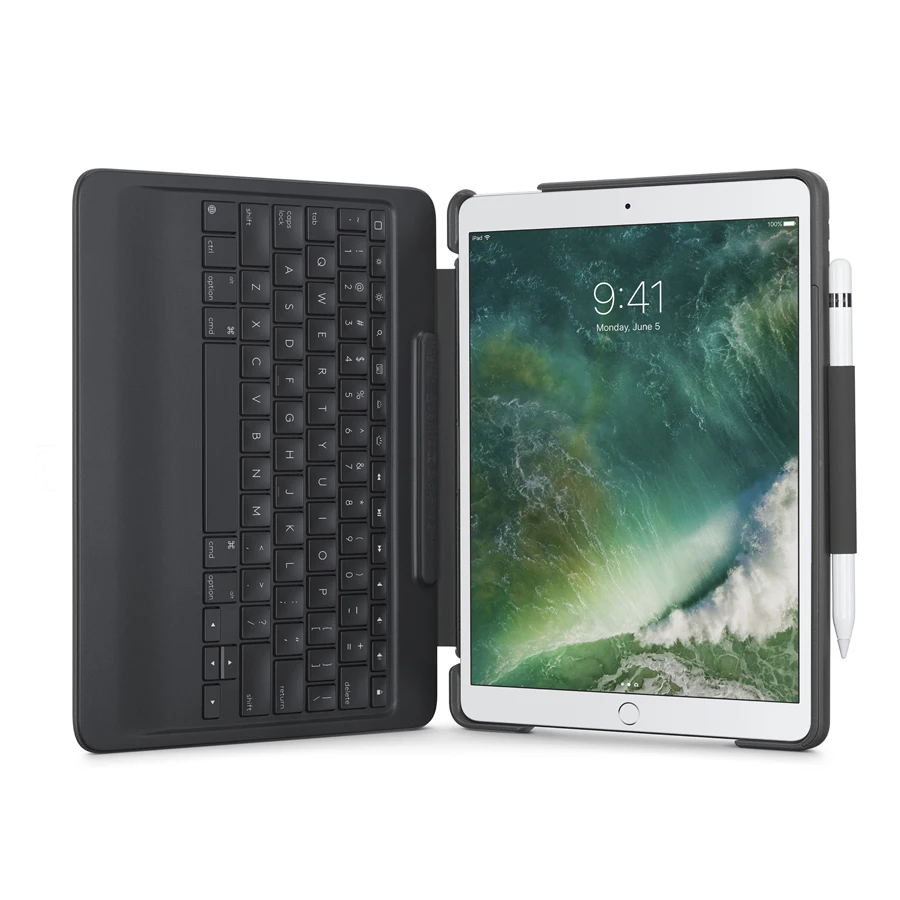 Чехол Logitech slim combo со съемной клавиатурой с подсветкой и технологией smart connector для