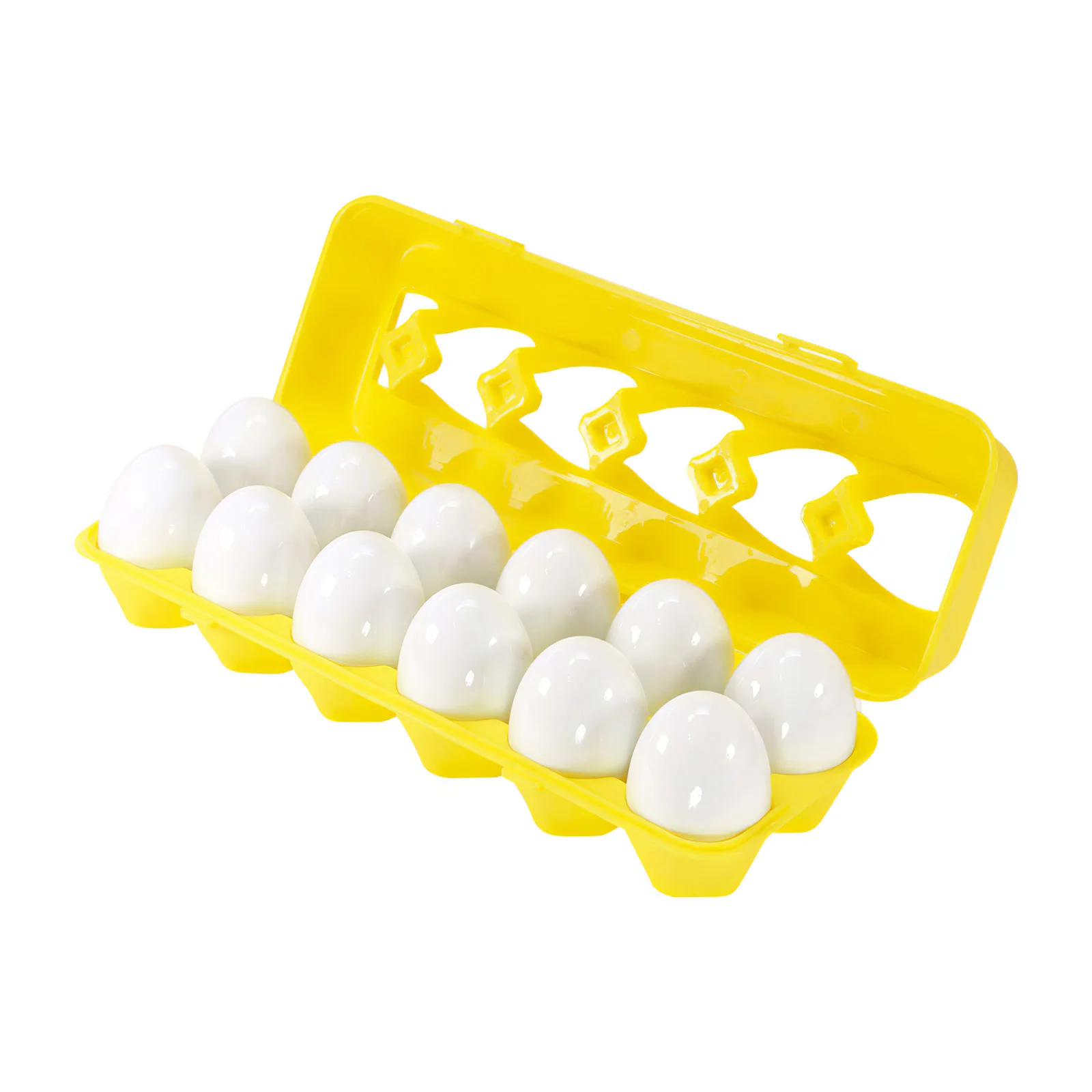 

12 Pcs Yellow Eggs Holder Educational Matching Egg Toy Matching Egg Kids And Toddlers Learn About Shapes Colors Easter Gift