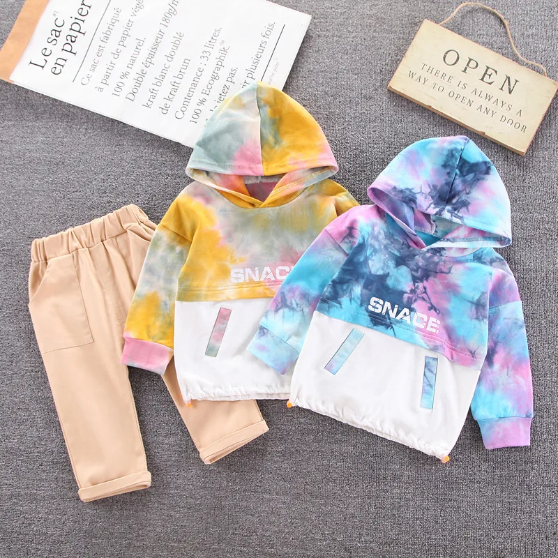 

Children's clothing suit boys sports style jacket splicing pocket casual trend trousers spring and autumn two-piece suit