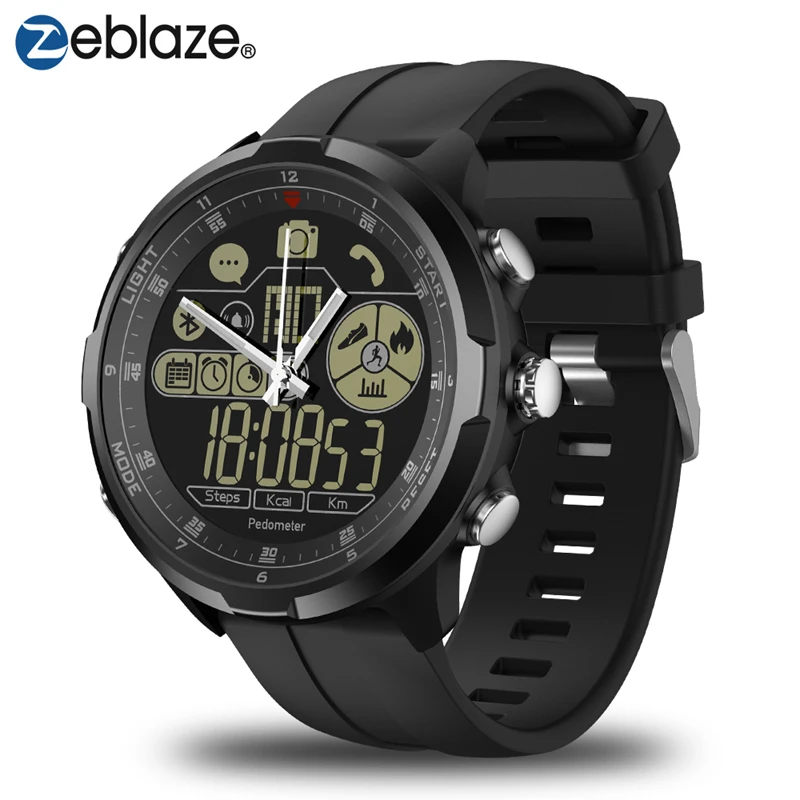 Новые гибридные флагманские прочные Смарт часы Zeblaze VIBE 4 водонепроницаемость 50 м