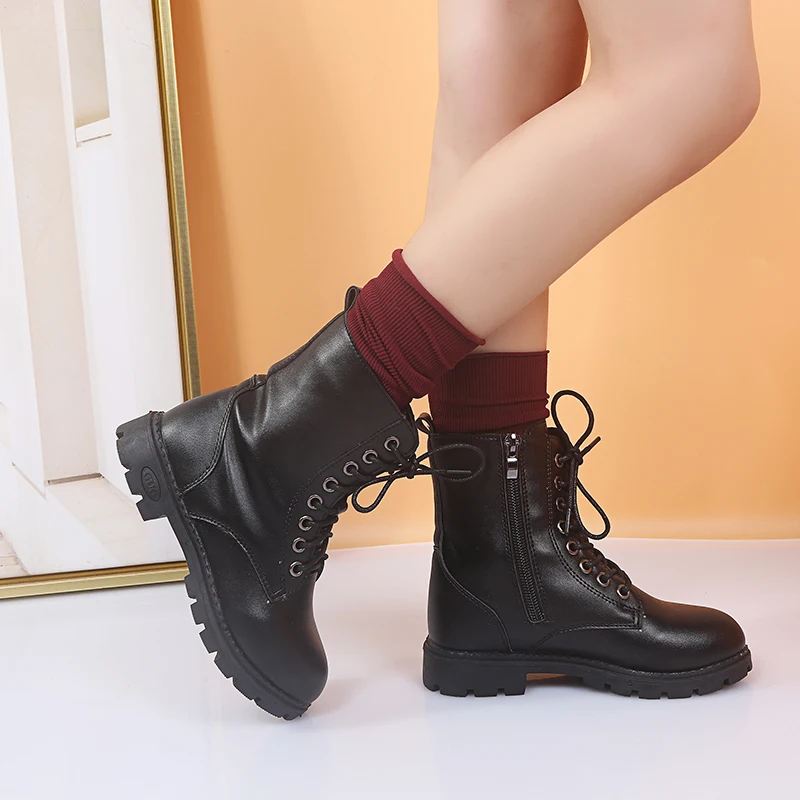 CUZULLAA ботинки для мамы и ребенка 2020 зимние детские модные девочек Ботинки Martin