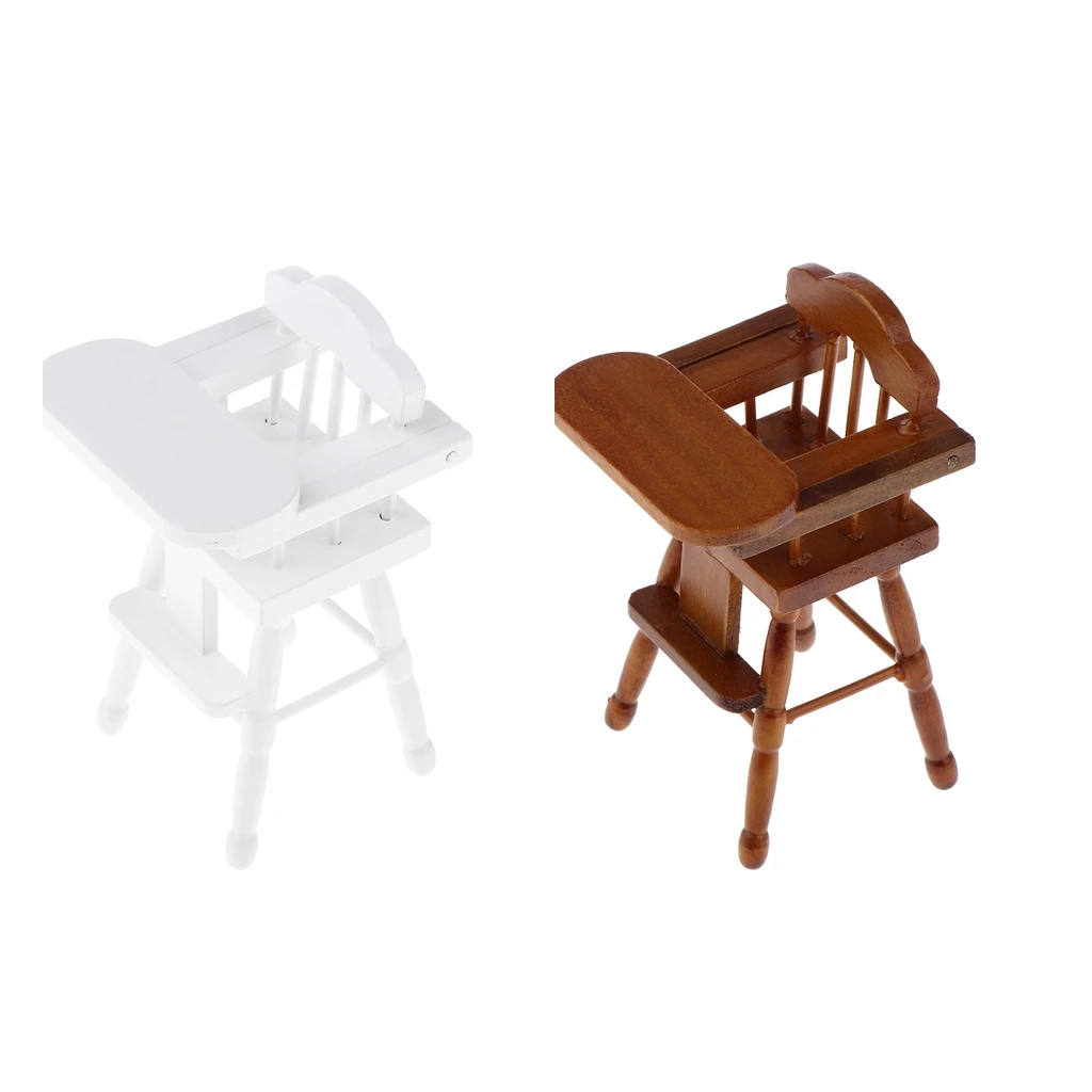

1/12 Dollhouse Miniature Furniture, Mini High Chair Model Toy