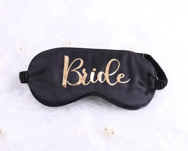 Персонализированный атласный глаз повязки на глаза для сна маска заказ текст