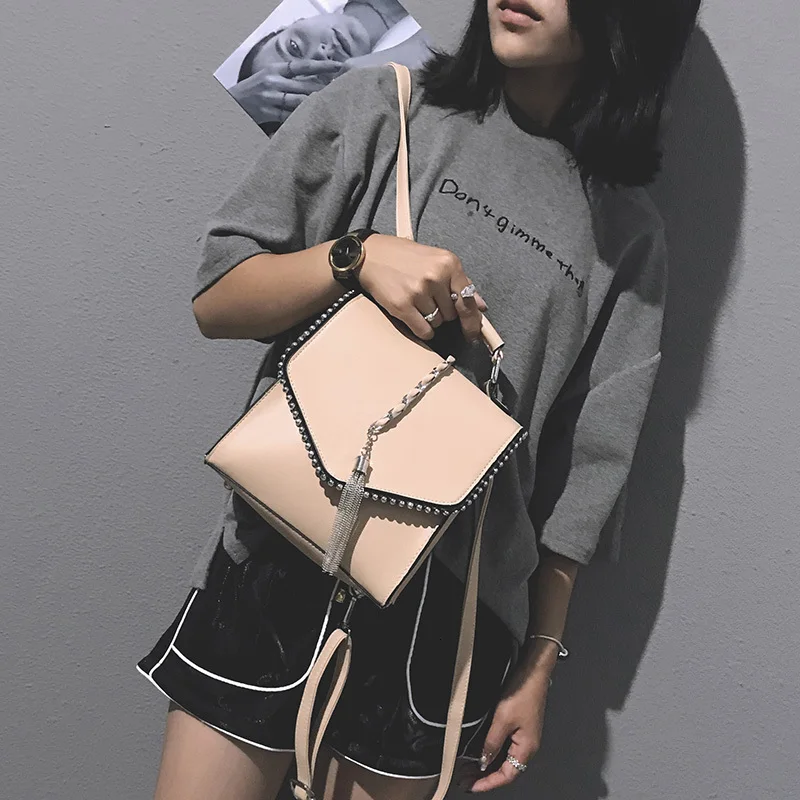 Модные кожаные рюкзаки для подростков сумка женская Feminina Mochila маленькие женские школьные сумки через плечо рюкзак; рюкзак