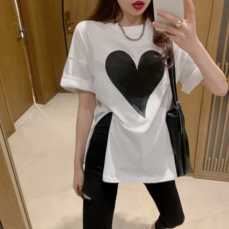 

RUGOD 2021 early spring new sweetheart front split shirt loose oversize lazy style shirt casual fashion women's shirt 2021 new