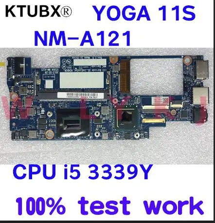 Материнская плата VIUU4 NM-A121 для ноутбука Lenovo YOGA 11S процессор i5 3339Y DDR3