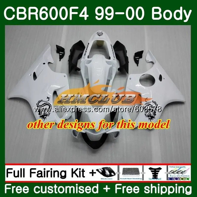 Корпус для HONDA CBR 600F4 CBR600 F 4 600 F4 1999 2000 69CL.30 Белый Синий 600CC CBR600F4 FS 99 00 обтекатели |