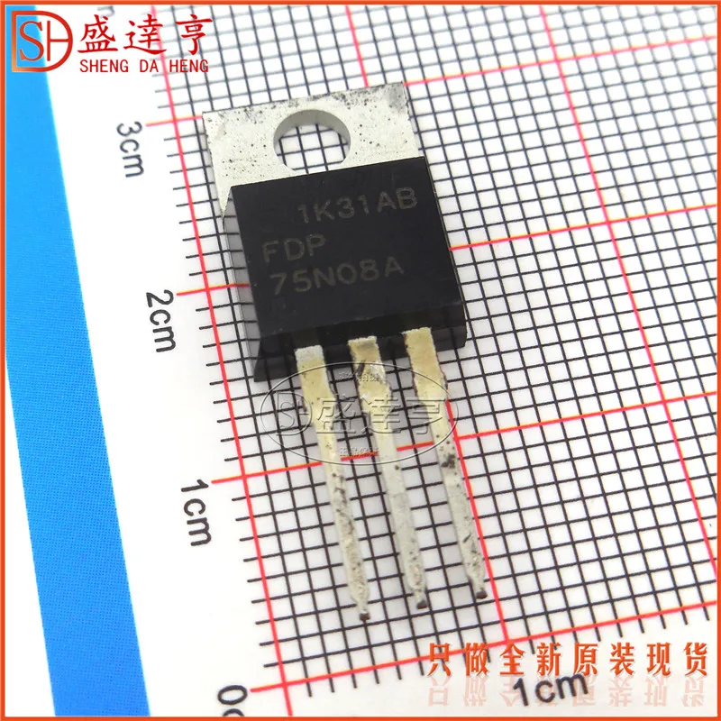 10 шт./лот FDP75N08A 75N08A 75A 80V TO220 DIP MOSFET транзисторы новый оригинальный в