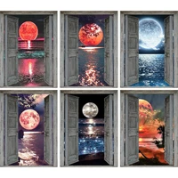 5d diy moon inside the door diamond painting full squareround drill embroidery cross stitch mosaic craft kit home decor gift