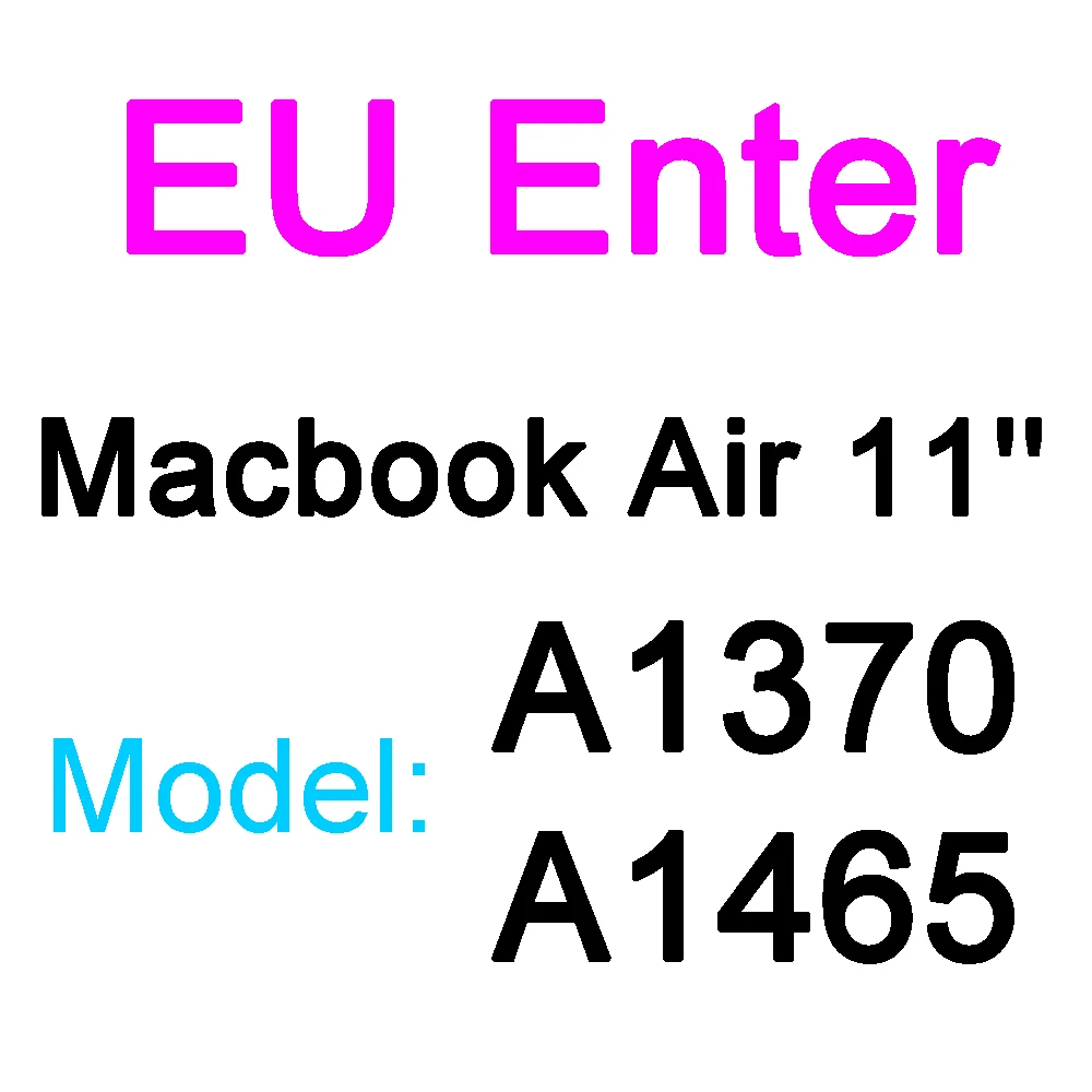 ТПУ Клавиатура чехол для Macbook Air 11 12 13 Pro 13 15 retina тонкая Сенсорная панель матовый прозрачный чехол - Цвет: EU Air 11