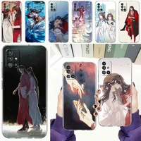 soft phone case for samsung galaxy a51 a21s a71 a12 a31 a52 a41 a32 a02s a11 a72 a42 clear back cover chinese tian guan ci fu