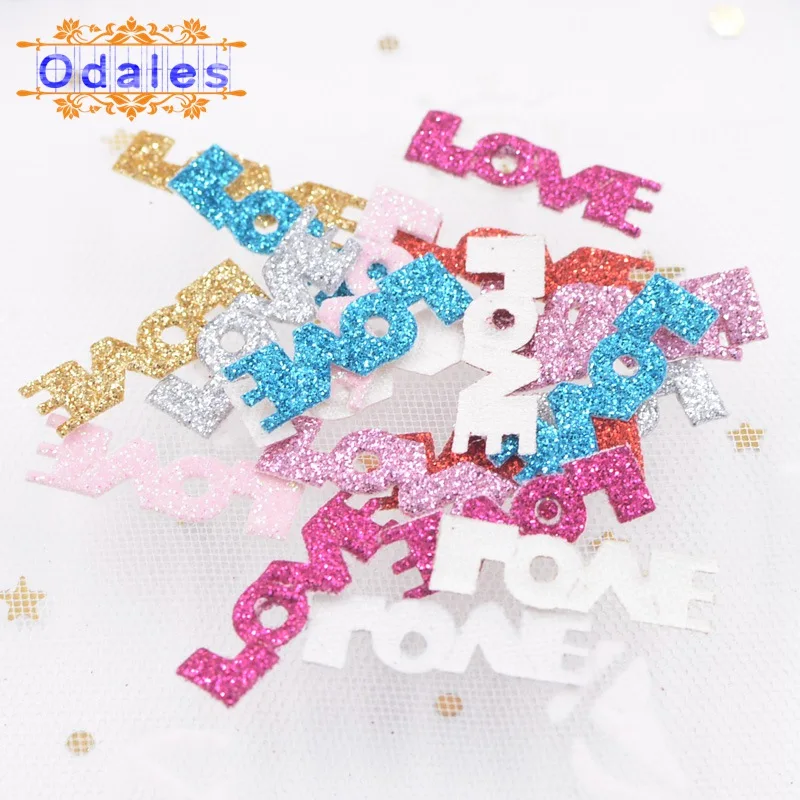400 шт./лот нашивки с надписью Love ручной работы для свадебного украшения сделай сам