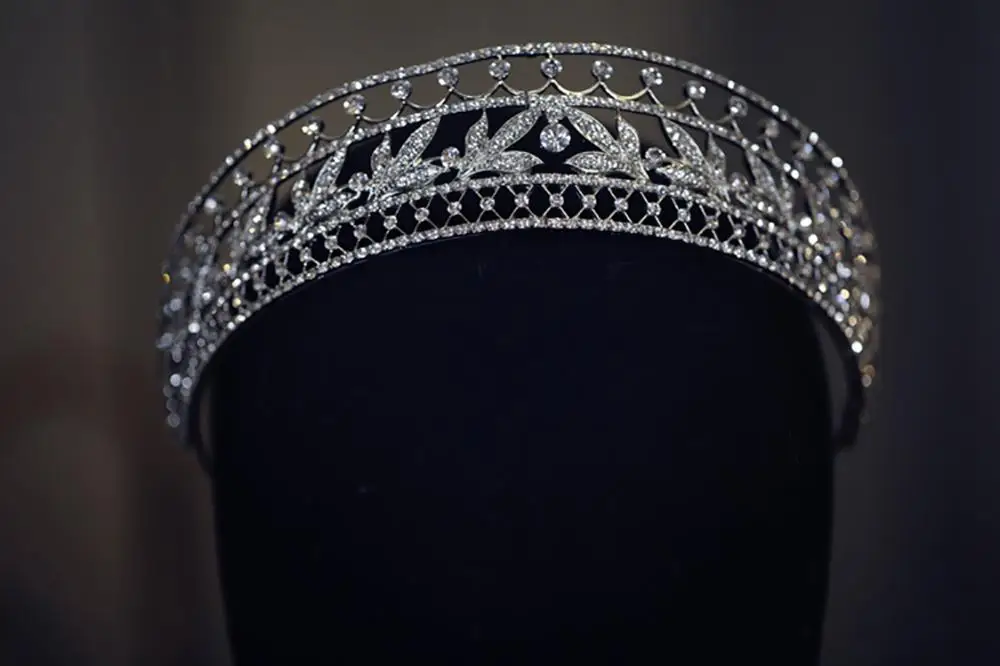 FIDDY898 Винтаж Bling свадебная корона диадема тиара с цирконием обувь украшением в