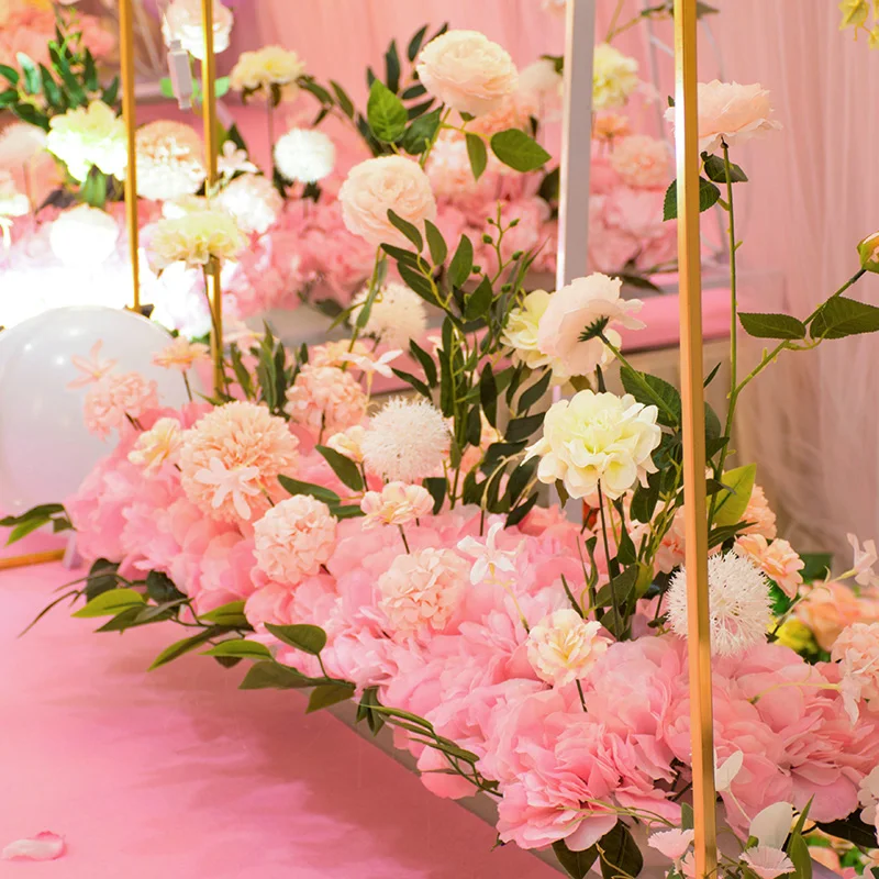 

Artificial Flowers Wall Fake Wedding Background Lawn/pillar Arched Flower Road Lead Home Market Unicorn Decoration