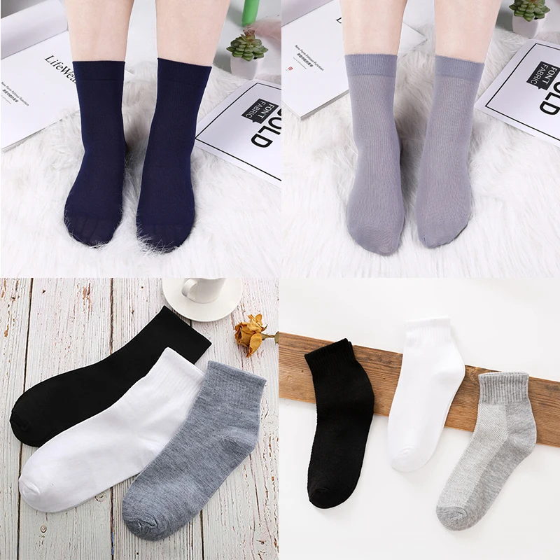 

Fashion Cotton Men Short Socks Summer Autumn Non-slip Solid Color Cotton Socks Male Ankle Business Sock Slippers Sox