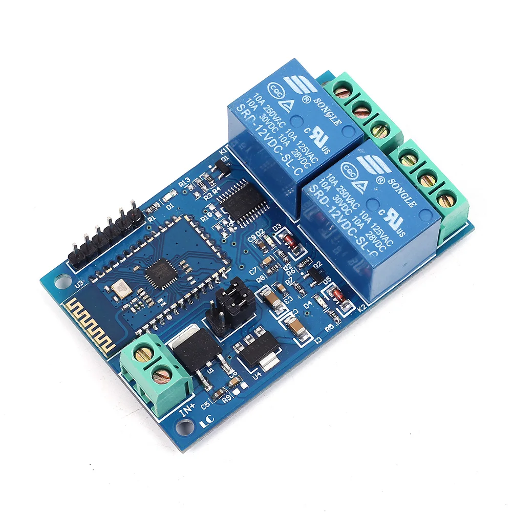 12V 2 Channe Bluetooth релейный модуль дистанционного управления IOT беспроводной модуль умный дом мобильное приложение дистанционное управление 5 в 12 В - Цвет: 12V 2 Channe