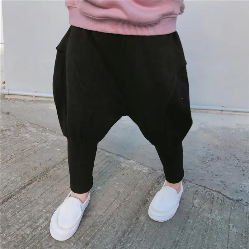 Шаровары для мальчиков детская одежда на осень и весну однотонные детские брюки