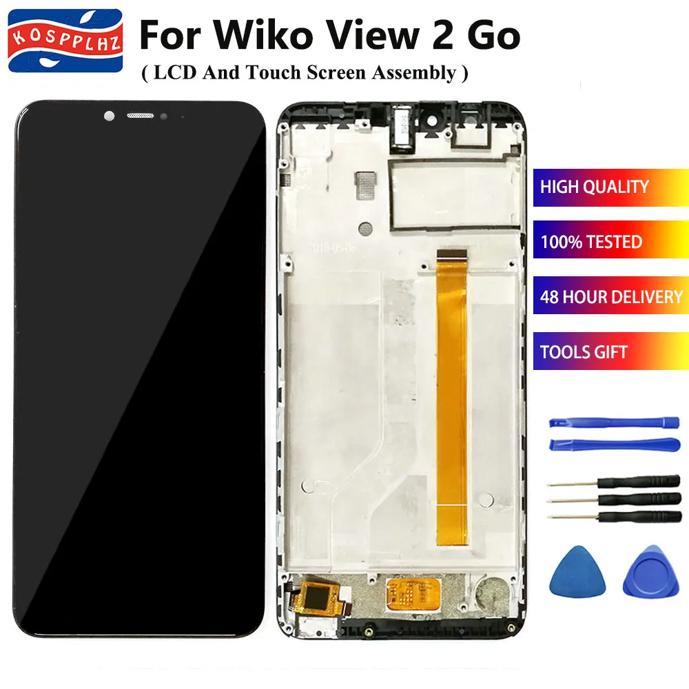 5 93 &quotдля wiko view 2 go ЖК + сенсорный экран с цифровым преобразователем сменная рамка
