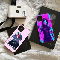 alita battle angel movie science fiction phone case red color for iphone 13 12 11 pro max mini x xr xs 8 7 6 plus cover funda