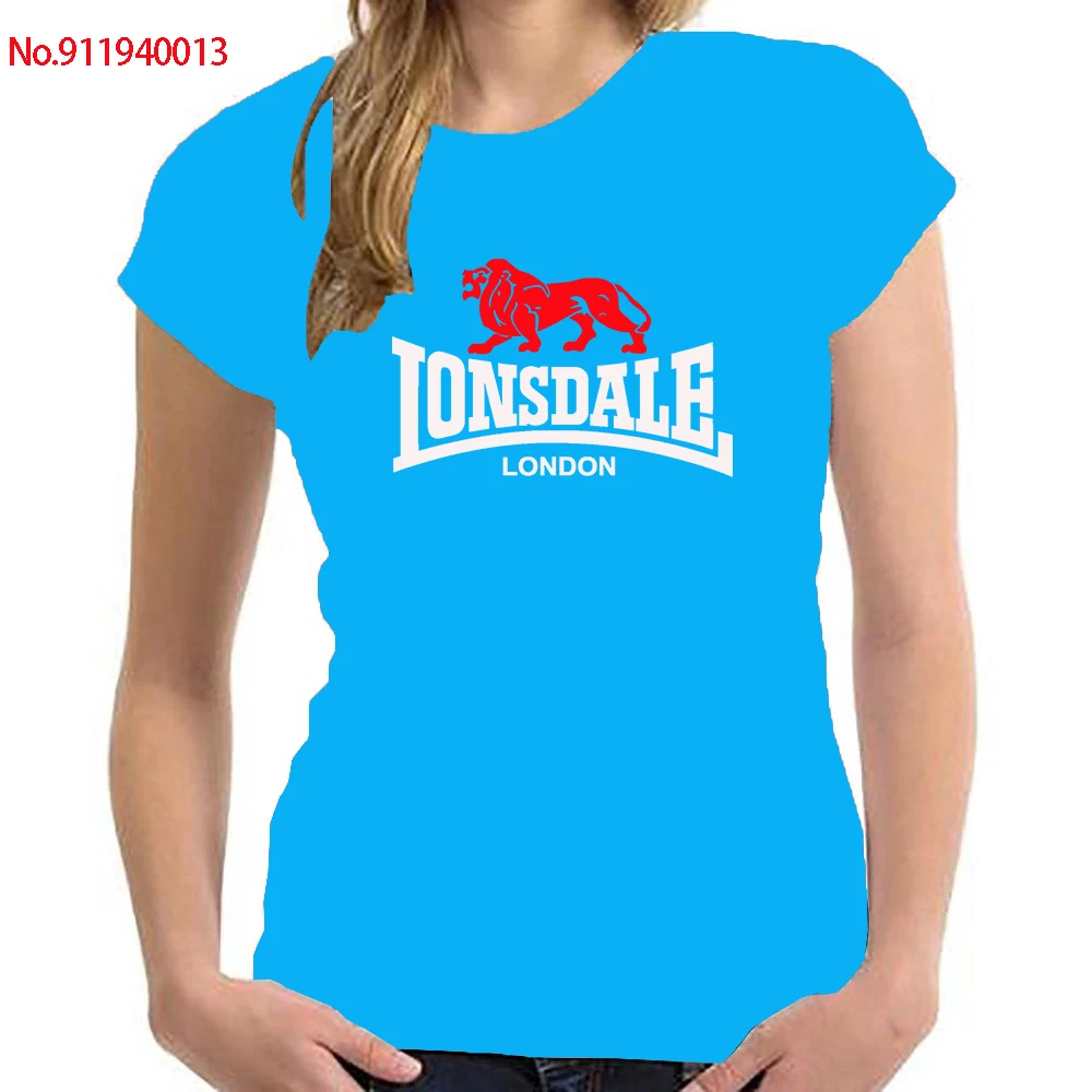 

2021 new T-shirt summer cotton Fun T-shirt short sleeve women's T-shirt fashion brand Lonsdale print T-shirt girl and WO