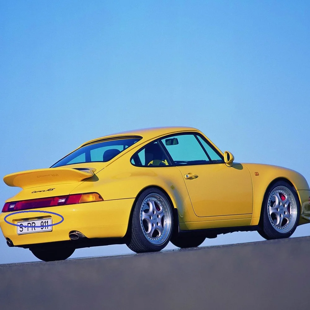 Задний номерной знак для Porsche 911 Carrera 928 964 968 993 Boxster 996 986-1989 OEM # 9646316200101C 2 шт.