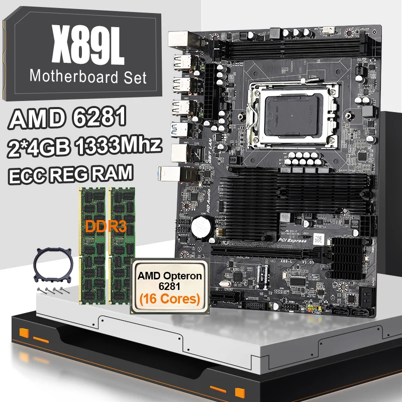 G34 гнездо X89 материнская плата поддерживает двухканальный с 2 * DDR3 память ECC REG SATA II