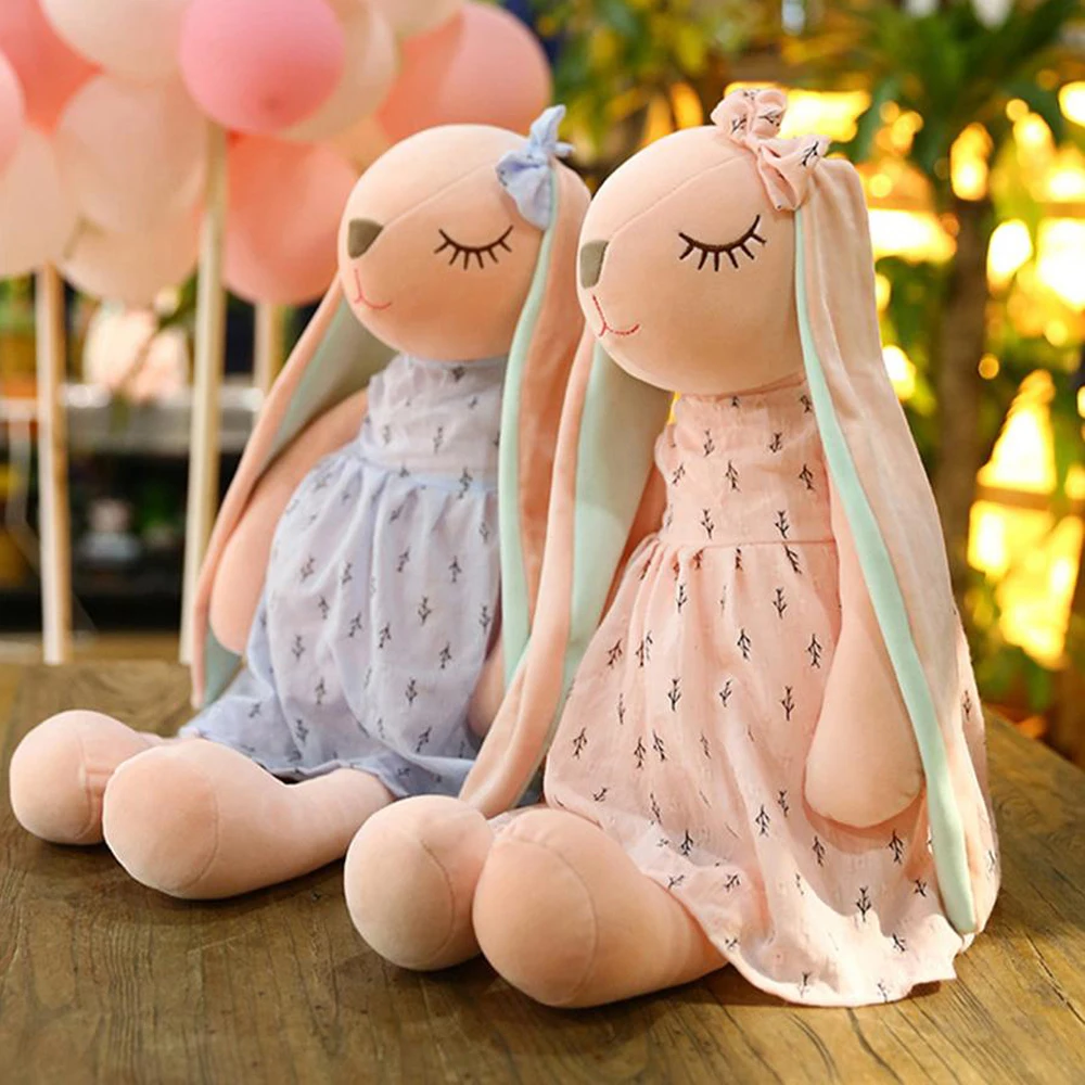 

Cartoon Rabbit Plush Toys Cute Long Ears Bunny Doll for Kids Soft Plush Stuffed Animal Appease Sleeping Toy Home Decoration