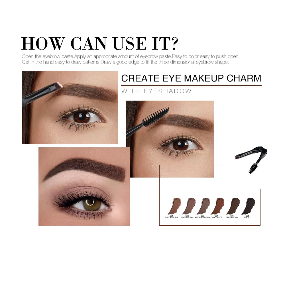 Усилитель для бровей гелевая водостойкая краска Тушь тинт помадка Косметика