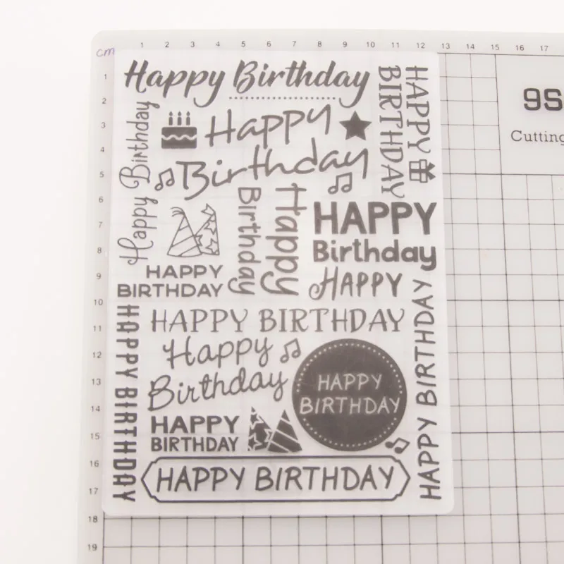 1PC Plastic Embossing Folders For DIY Scrapbooking Happy Birthday Photo Album Card Paper Craft Template Mold Decoration Supplies | Дом и сад