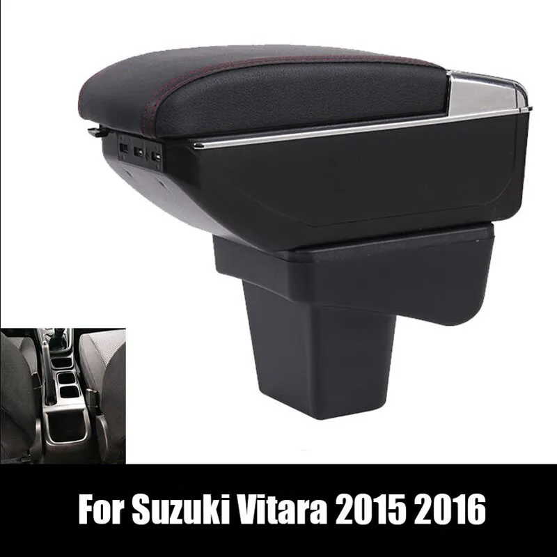 Подлокотник для Suzuki Vitara 2015 2016 центральный контейнер хранения с подстаканником