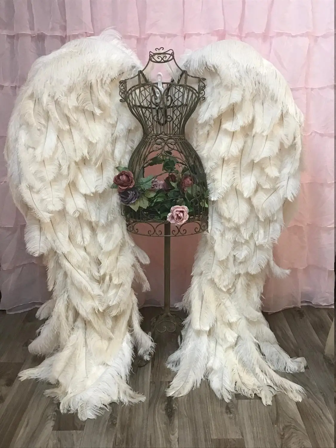 

Adtults High quality Ostrich feather beautiful soft Angel Wings Amazing photography props Wedding Anniversary party Decor 170CM