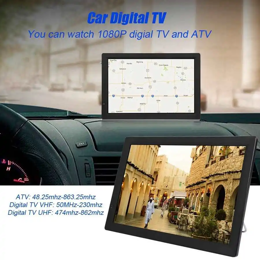 Портативный Автомобильный цифровой телевизор LEADSTAR 14 дюймов ATSC-T/T2 1080P