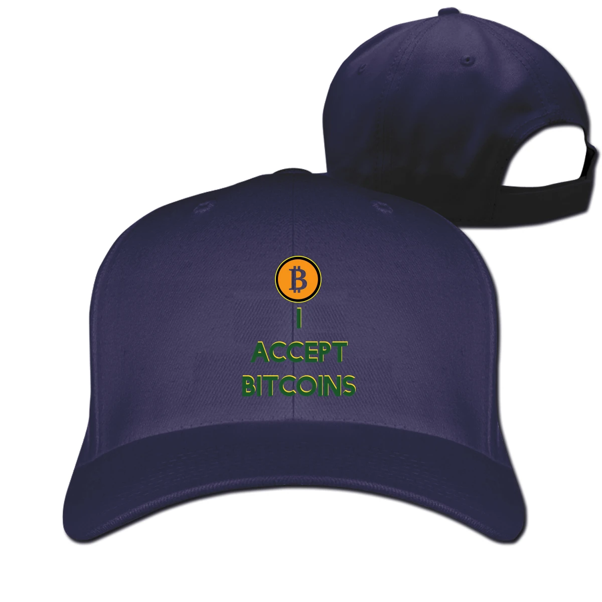 

I Accept Bitcoin men's woman's Fashionable breathable Dad Cap