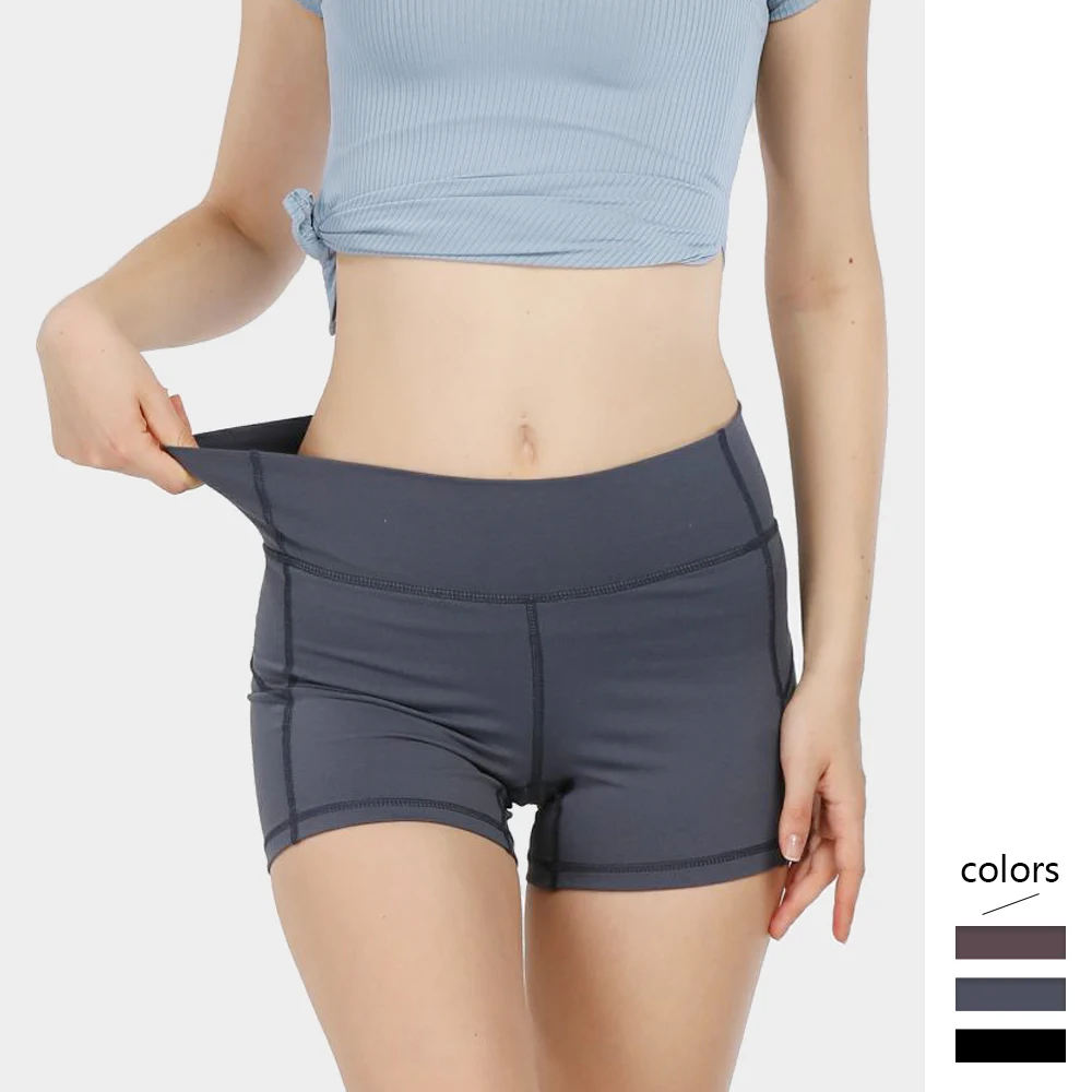 Женские спортивные шорты леггинсы с высокой талией эластичные короткие брюки