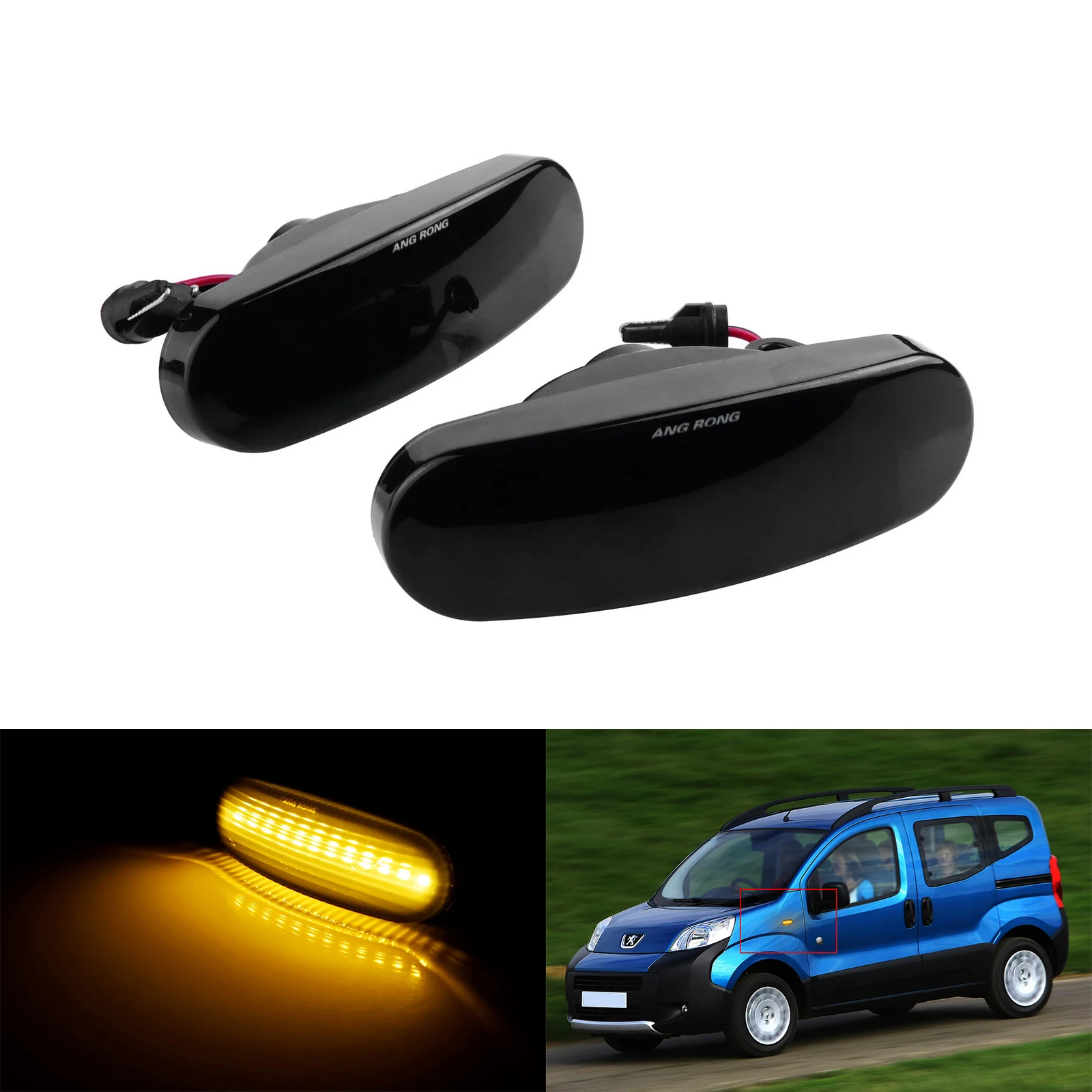 

Dynamic Side Indicator LED Repeater Light For Fiat Grande Punto Evo Panda Stilo